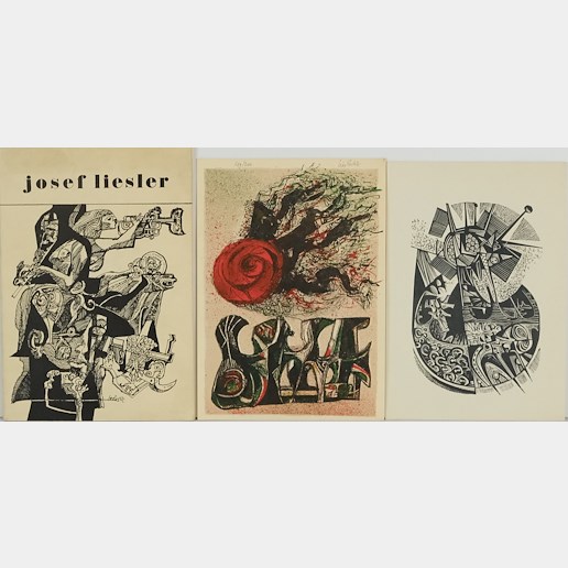 Josef Liesler - Konvolut 2 grafických listů + kniha Josef Liesler