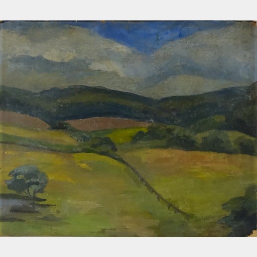 Gustav Macoun - Oboustranný obraz: Krajina a Zátiší