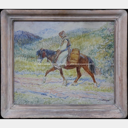 ruský malíř - Jezdec na koni