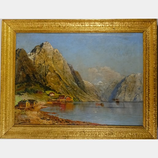 Signováno nečitelně - Norský fjord