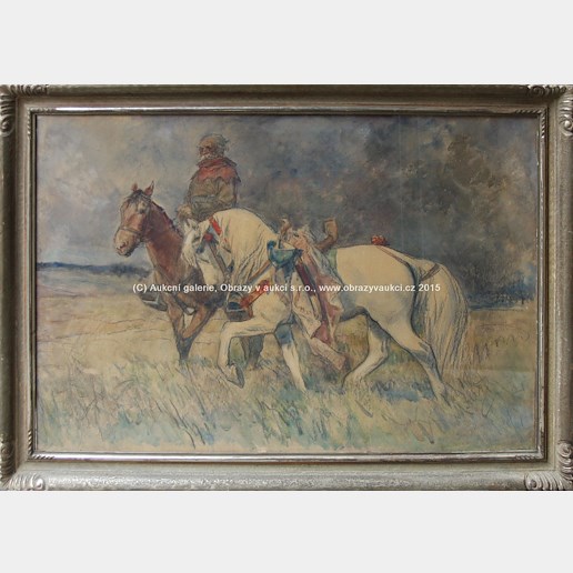 Mikoláš Aleš - Jezdec s koňmi