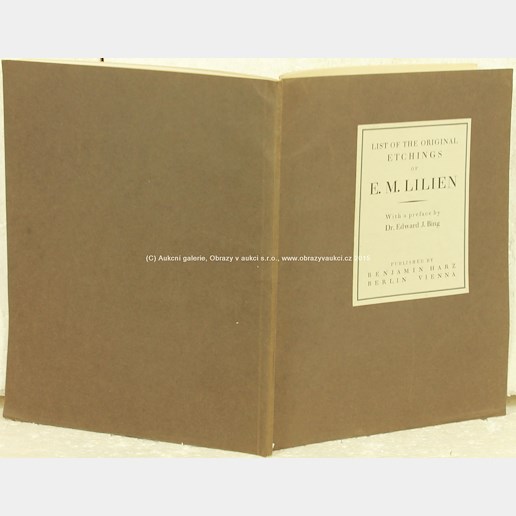 E.M. Lilien - List of the original Etchings of E.M.Lilien