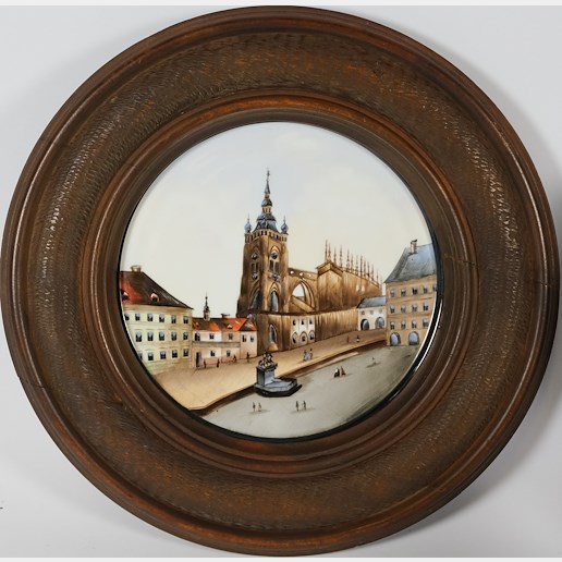 Čechy kolem roku 1850 - Malba na porcelánu - Pražský hrad