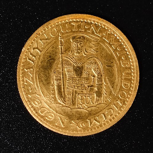.. - Zlatá mince Svatováclavský dukát rok 1933. Zlato 986/1000, průměr 19,75 mm, hmotnost 3,49 g