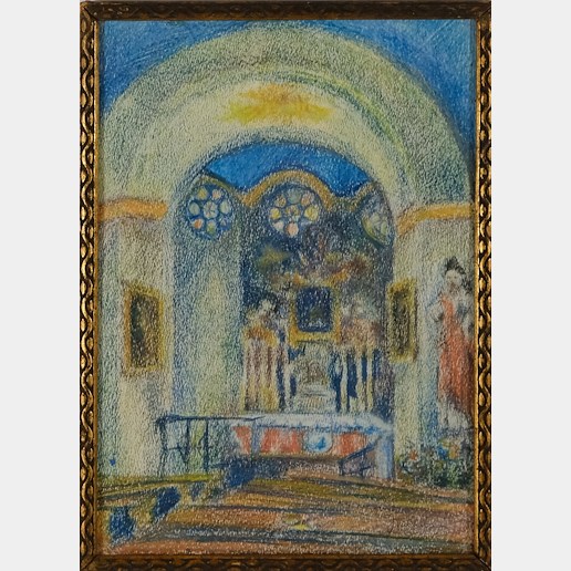 Josef Váchal - Interiér kostela