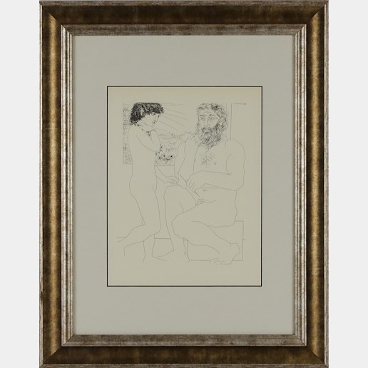 Pablo Picasso - Sculpteur et Modéle debout