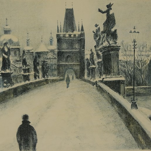 Ludmila Janovská - Zima na Karlově mostě