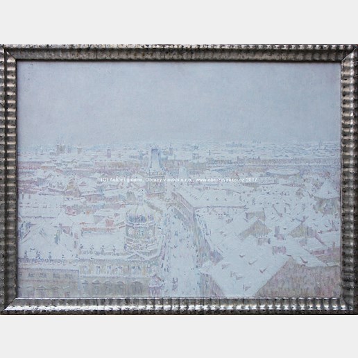 Josef Ullmann - Pohled na Prahu v zimě