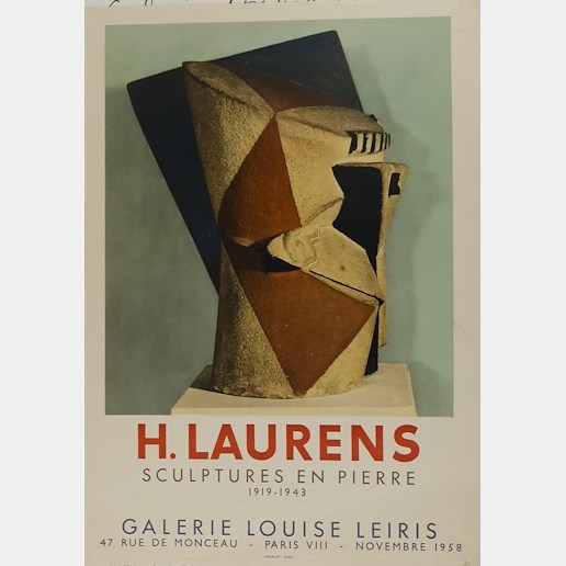 Henri Laurens, Yves Rouvre, Juan Gris - Konvolut 4 plakátů - Gris, Laurens a Rouvre