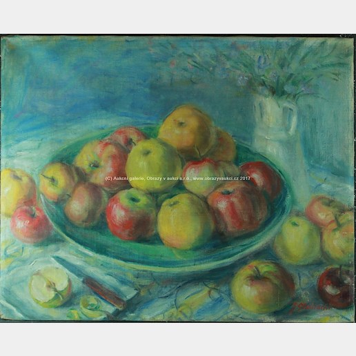 Josef Stainochr - Zátiší s jablky