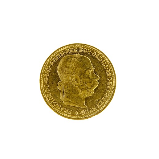 Mince - Rakousko Uhersko zlatá 10 Koruna 1896 rakouská. Zlato 900/1000, hrubá hmotnost mince 3,387g