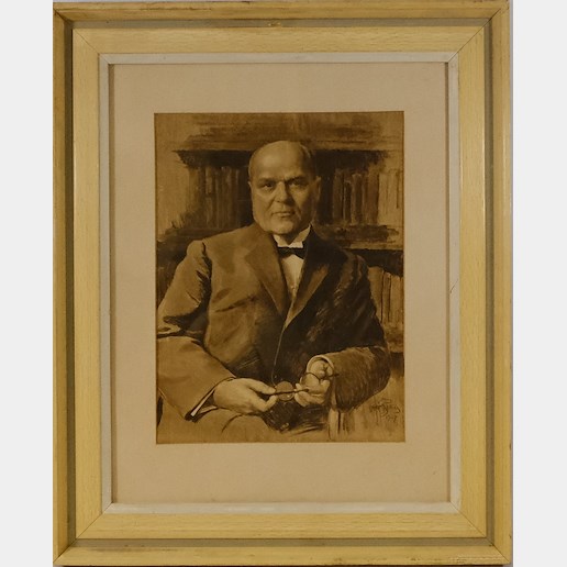 Otto Peters - Portrét v knihovně (Antonín Švehla)