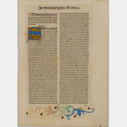 Vincentius Ferrerius - INKUNÁBULE ! Sermones de tempore et sanctis (rok vydání 1488)
